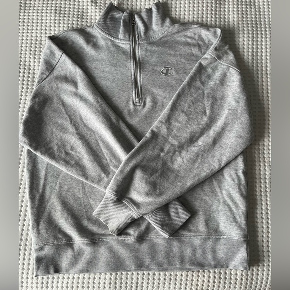 CHAMPION | 1/4 ZIP PULLOVER | LIGHT GREY | XS - Picture 3 of 8